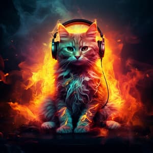 Feline Harmony: Fireside Dreamland Melodies - Okami Sky