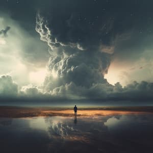 Serenidad Meditativa Con Truenos: Reflejo Armónico Bienaventurado - Mente sin viento