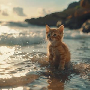 Ronroneo Binaural Del Océano: Melodías Calmantes Para Gatos - Música para dormir Gatos