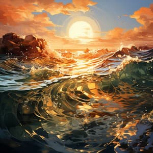 Serenidad Oceánica: Ritmos Costeros En Armonía - Diseño de ruido