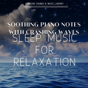 Soothing Piano Notes with Crashing Waves - Sleep Music for Relaxation - Nature Sounds & Music Library