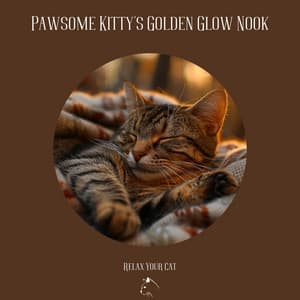 Pawsome Kitty's Golden Glow Nook - Relax Your Cat