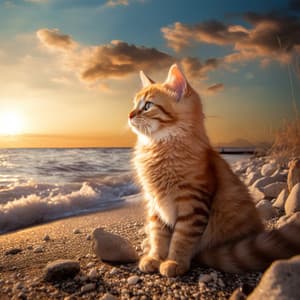 Cascadas Tranquilas: Armonía Melódica Para Amigos Felinos - Música de Fondo