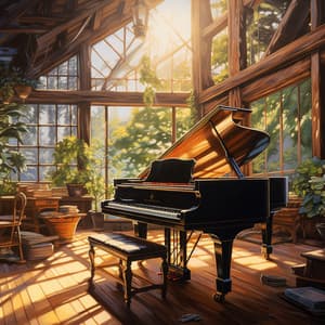 Tapiz Tranquilo: El Piano Pinta Hilos De Serenidad En Melodías Calmantes - Escalofrío de jazz de piano