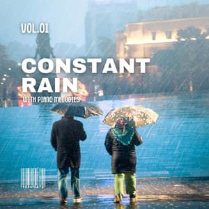 Constant Rain with Piano Melodies - Rain Loop