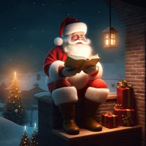 sitting and Reading Books with Santa - BABY JESUS