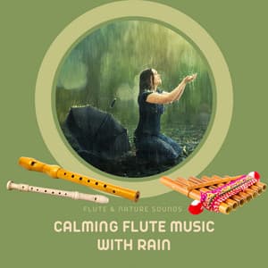 Calming Flute Music with Rain, Soft Stress Relief Songs - Flute & Nature Sounds