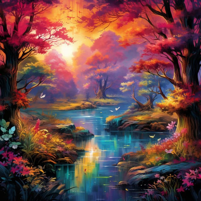 Music for Stress Relief: Babbling Brook's Meditative Ballad - Wave Ambience