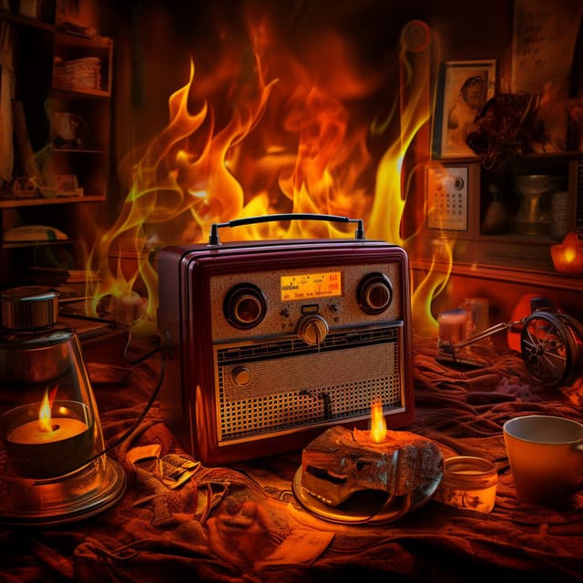 Fire Cadence: Rhythmic Blaze Symphony - Binaural Beats Waves