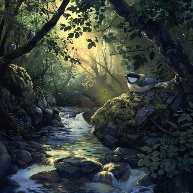 Binaural Nightfall: Birds and Creek's Sleep Symphony - 78 72 Hz - Binaural Beats Research