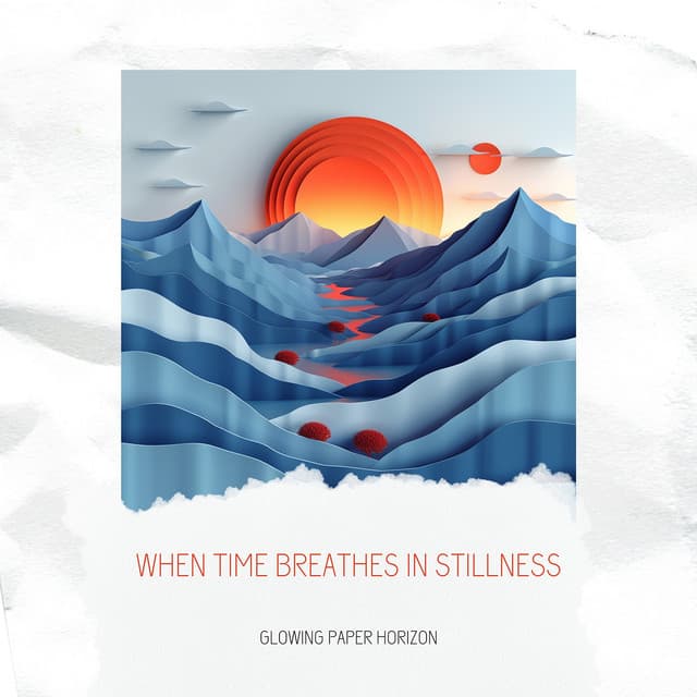 When Time Breathes in Stillness - Glowing Paper Horizon