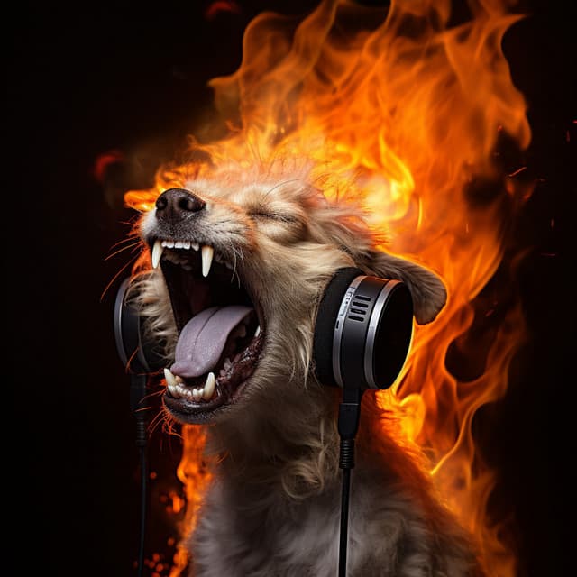 Canine Crescendos: Firelight Serenades Symphony - Kitten Music Therapy