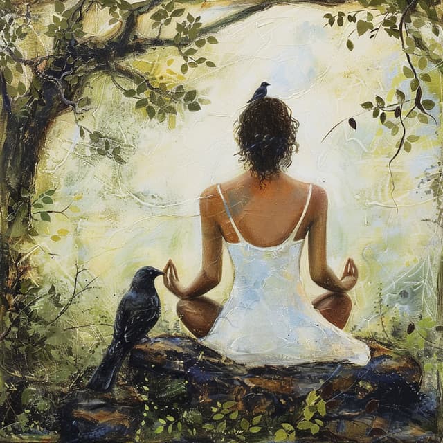 Ecos De Meditación Del Arroyo: Aves Binaurales En La Naturaleza - 92 96 Hz - Meditación Guiada