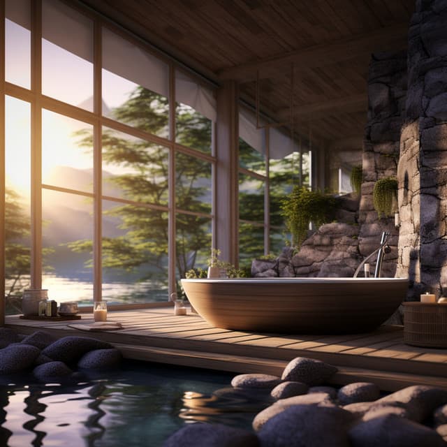 Spa Waters: Binaural Stream Harmony - Energy Orbiting