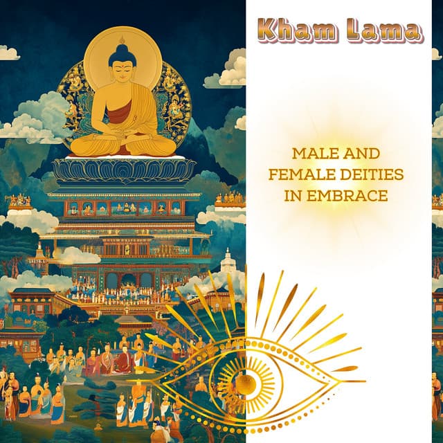 Male and Female Deities in Embrace - Kham Lama