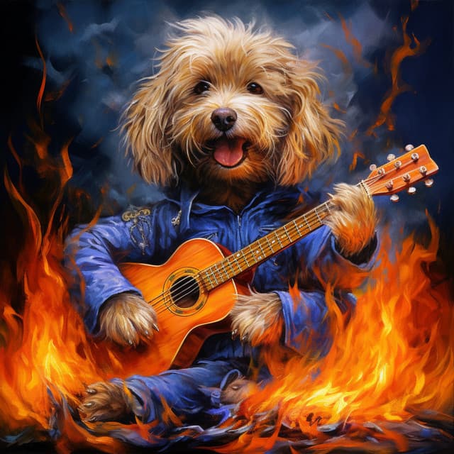 Melodic Flames and Paws: Harmonic Dog Melodies - Baby Naptime