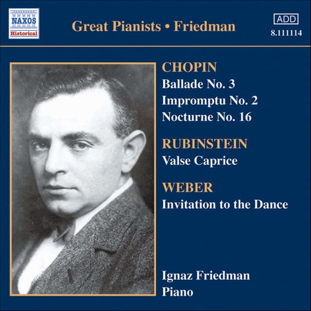 Friedman, Ignaz: Complete Recordings, Vol. 5: English Columbia Recordings - Ignaz Friedman