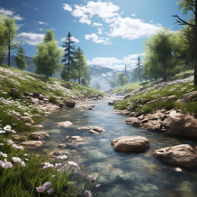 Focused River Flow: Concentration Stream Sounds - Study Hard