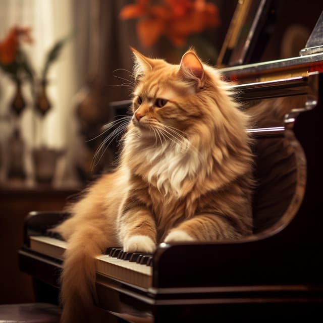 Melodías De Susurros Para Gatos: Retiro Sereno Con Melodías Armónicas - Resplandor de piano