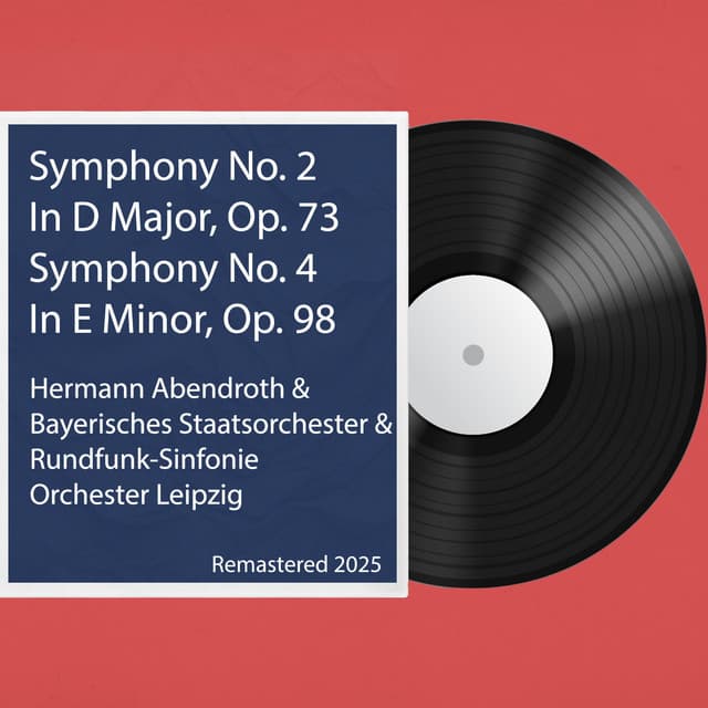 Symphony No. 2 In D Major, Op. 73 / Symphony No. 4 In E Minor, Op. 98: Remastered 2025 - Johannes Brahms