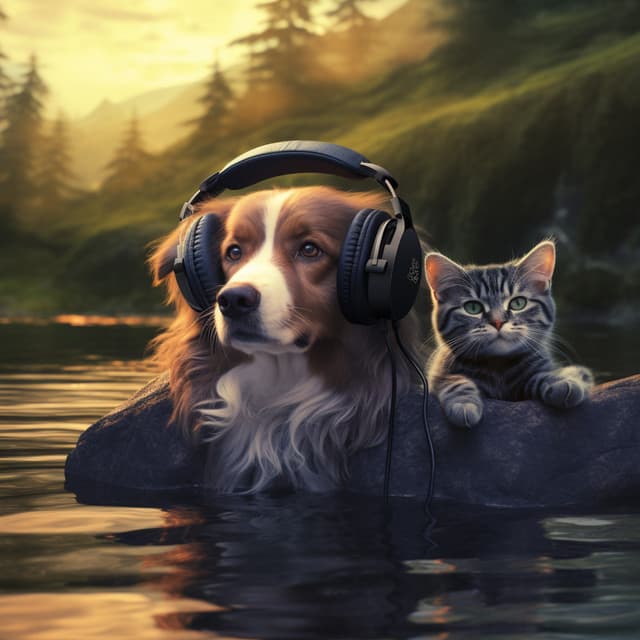 Gentle Streams: Pets Water Melodies - Relaxing Pet Music