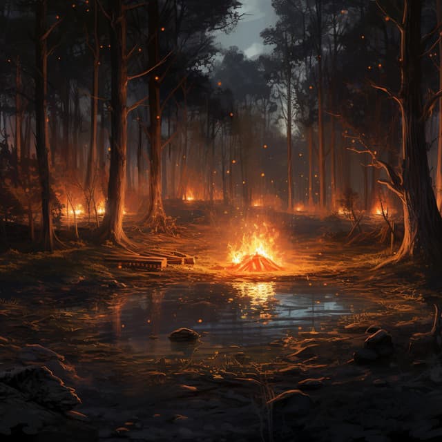 Acústico Adormecido Cerca Del Fuego: Música Relajante Y Fuego - Mentes Zen