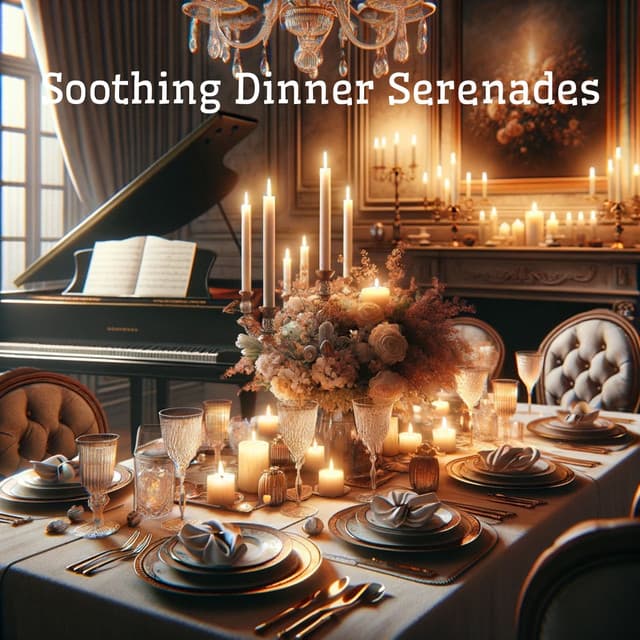 Soothing Dinner Serenades: Melodic Menu, Piano Whispers at Dinner - Instrumental Jazz Music Ambient