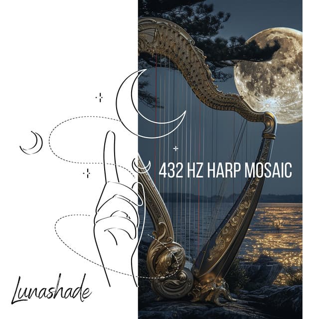 432 Hz Harp Mosaic: Serene Patterns - Lunashade
