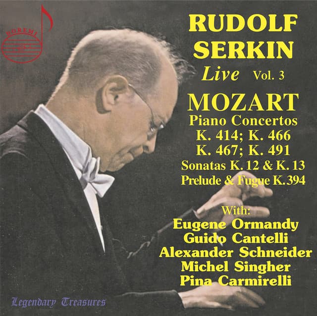 Rudolf Serkin Live, Vol. 3 - Wolfgang Amadeus Mozart
