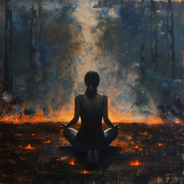 Llamas Nocturnas: Calor Del Sueño Del Fuego - Música Para Dormir Inspirada En El Espacio