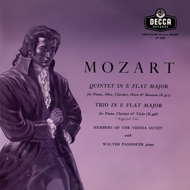 Mozart: Piano Quintet, K. 452; Clarinet Trio, K. 498 "Kegelstatt" - Wolfgang Amadeus Mozart