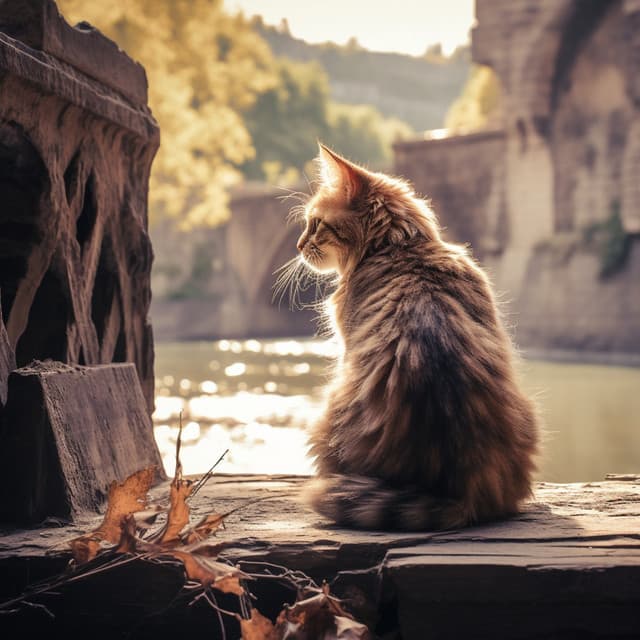 Cat's Melodic River Journey: Waterside Chronicles - Stress Relief