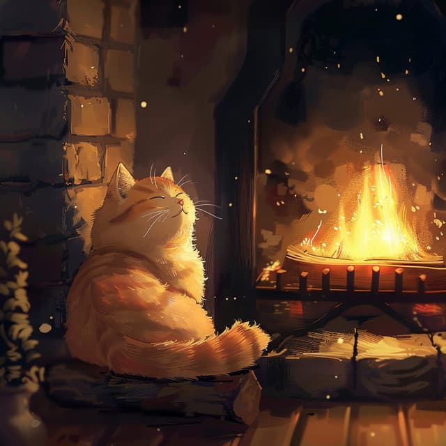 Ronroneos Del Fuego: Sonidos Serenos Para Gatos - Guarida de música de gatos