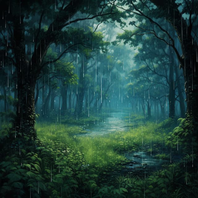 Binaural Rainfall Serenity in Nature - Ambient Music