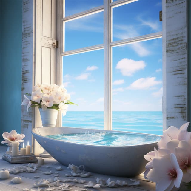 Ocean Serenity: Spa Waves Harmony - Lotus Flower Therapy