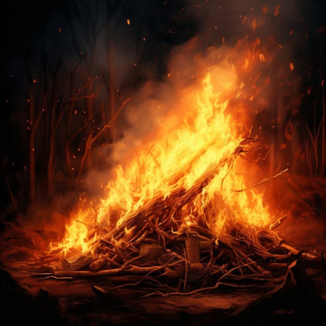 Gentle Inferno: Fire Sounds for Relaxation - Instrumental Christian Music