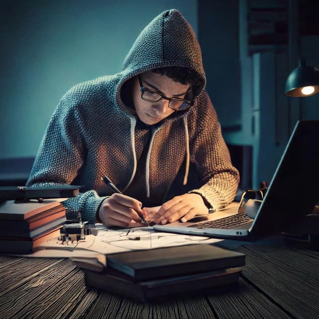 Quiet Study Nights with Hip Hop Beats - Binaural Brain Waves