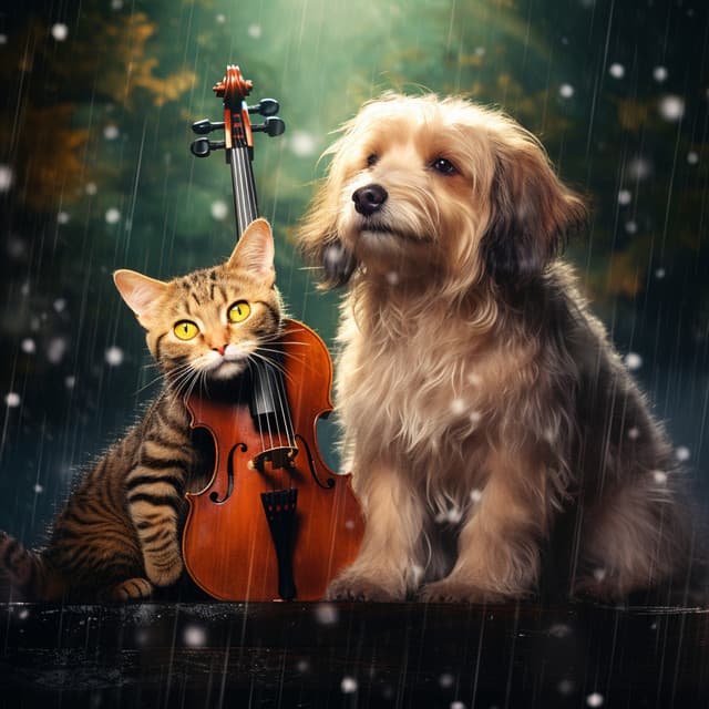 Rain's Pet Serenity: Gentle Rain with Pet Companions - Music of the Forest