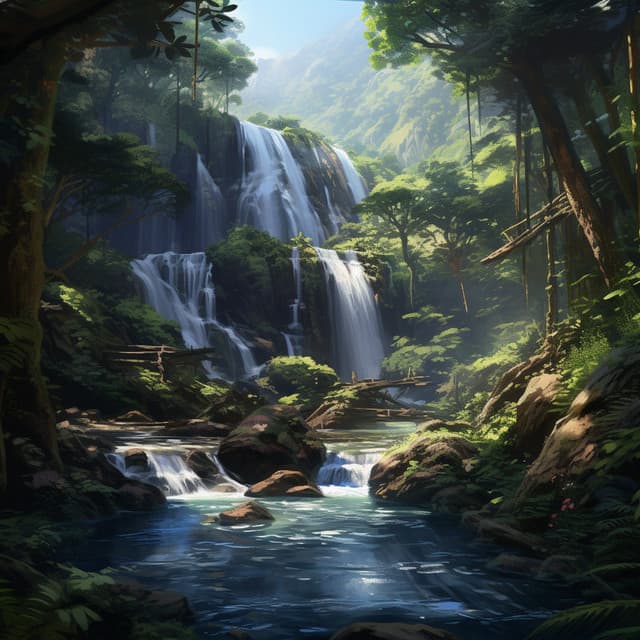 Nature's White Noise Haven: Soothing Falls Symphony - Nature Radiance