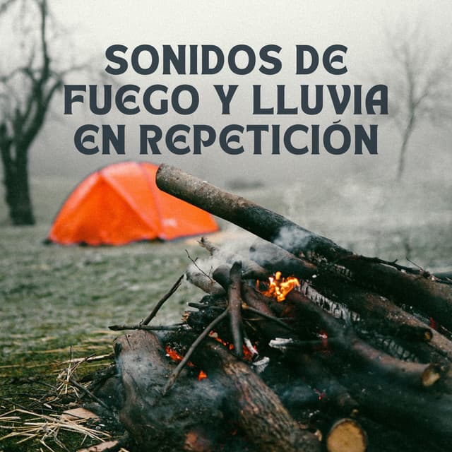 Sonidos de fuego y lluvia en repetición - Lluvia Relajante para Dormir