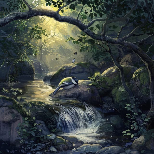 Nature's Nocturne: Binaural Birds and Creek Sleep - 78 72 Hz - Sleep Repeat