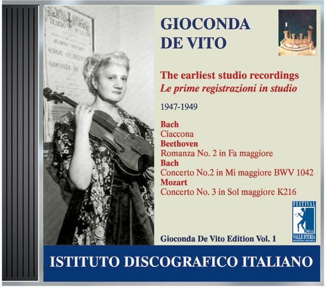 De Vito, Gioconda: Earliest Studio Recordings - Gioconda De Vito