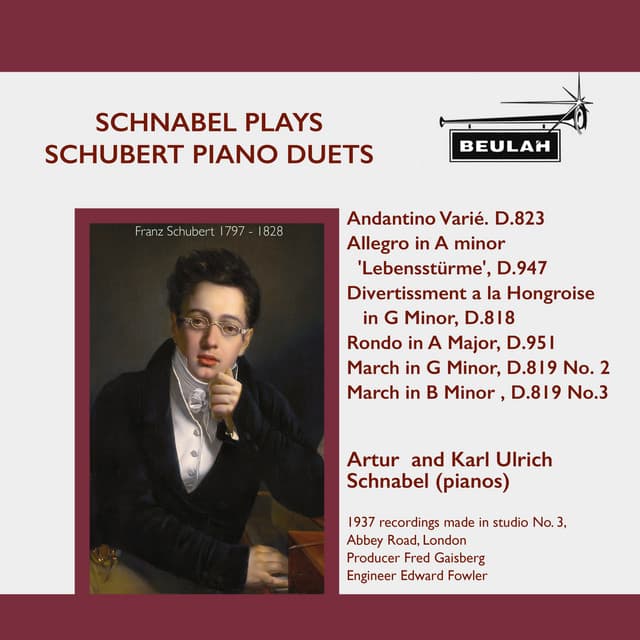 Schnabel Plays Schubert Piano Duets - Franz Schubert