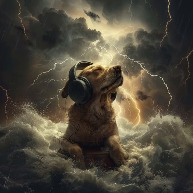 Dogs in Thunder: Calming Melodies - Music for Sleeping Puppies