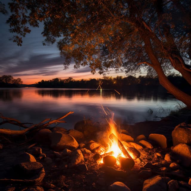 Nocturnal Embers: Sleep Music with Crackling Fire - Nature Sounds Like Freedom