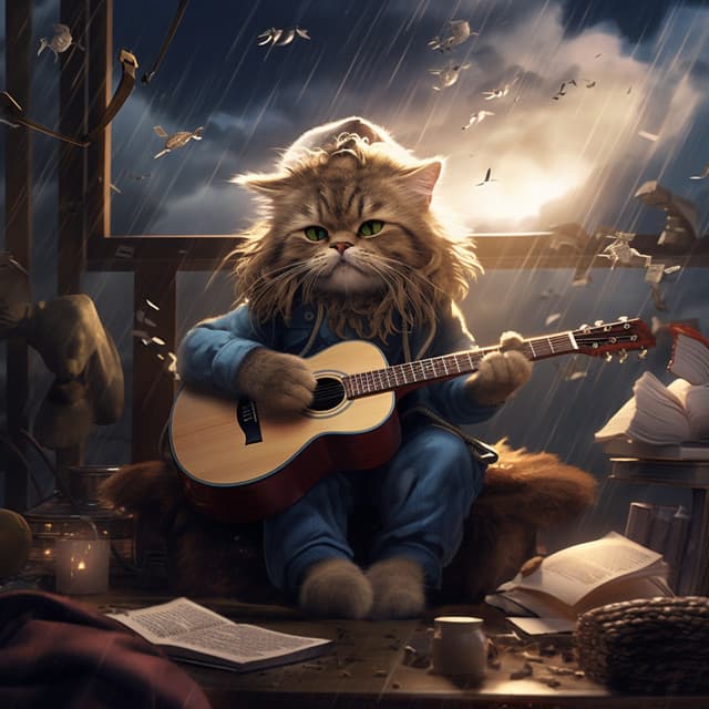 Thunder Whiskers: Cats Gentle Harmonies - Background Cancelling Ambiance