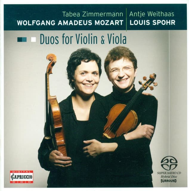 Mozart, W.A.: Duos for Violin and Viola - K. 423, 424 / Spohr, L.: Duo for Violin and Viola, Op. 13 - Tabea Zimmermann