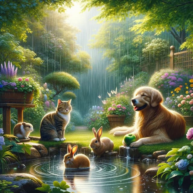Pets in Rainfall: Serene Showers for Companions - Calm Music Guru